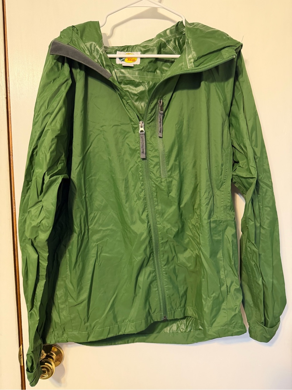 Bass Pro Shops Olive Green Shell Jacket with Logo Patch